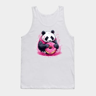 panda eat donat Tank Top
